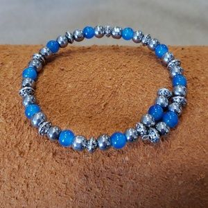 Bracelet blue and silver